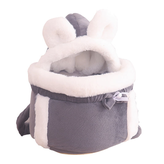 Cute Cat Backpack and Indoor Cat Bed Combo