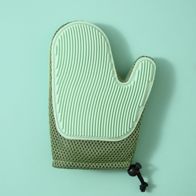 Silicone Massage Gloves and Pet Hair Removal Brushes